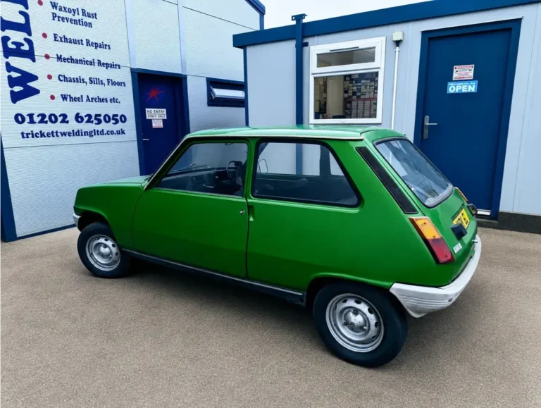 Classic green Renault 5 restored by Trickett Welding Ltd
